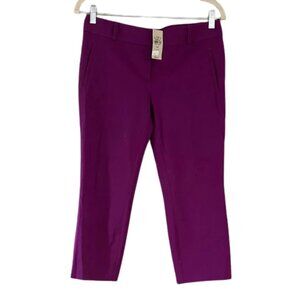 NWT Ann Taylor LOFT Vibrant Purple Cropped Pants